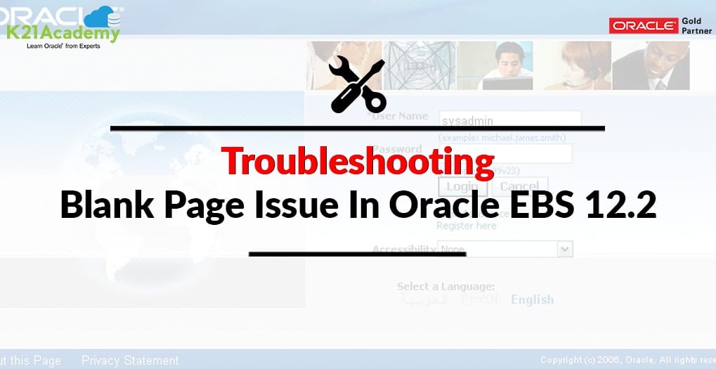Blank Page issue in EBS