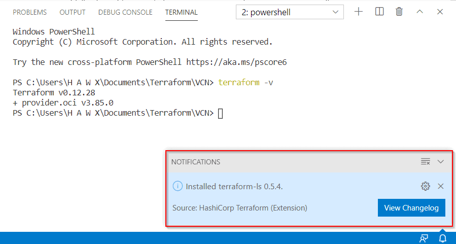 terrafrom install in vscode