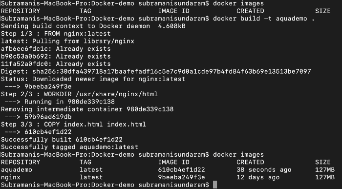 Docker image build