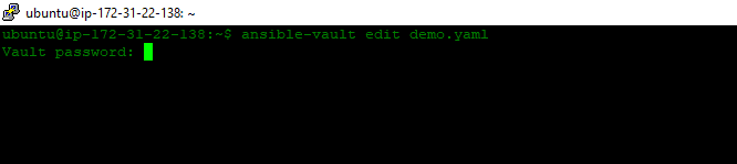 Entering password to edit encrypted file