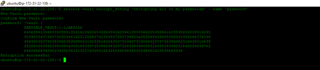 single line specific variables encrypting method