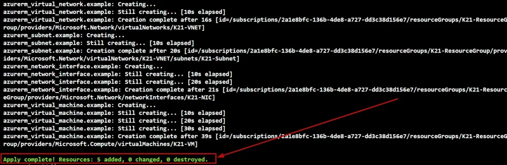 terraform apply final