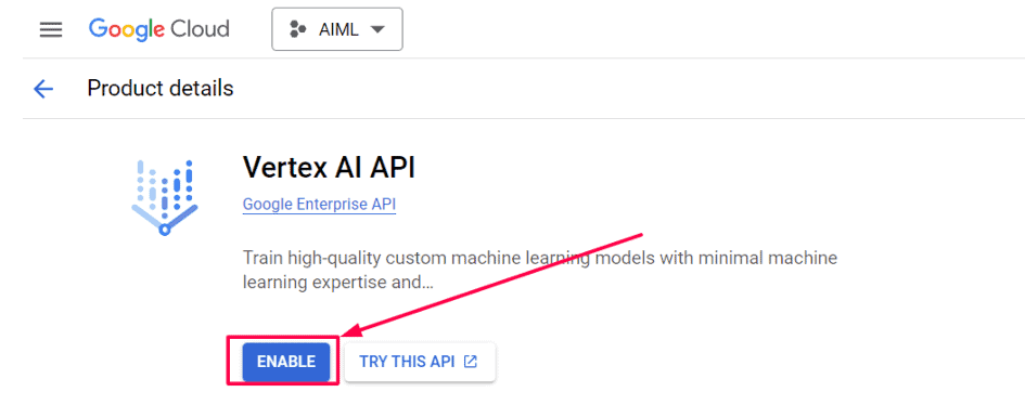Vertex AI API