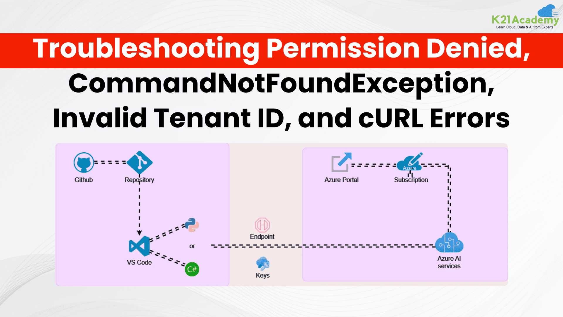 Troubleshooting Permission Denied, CommandNotFoundException, Invalid Tenant ID, and cURL Errors